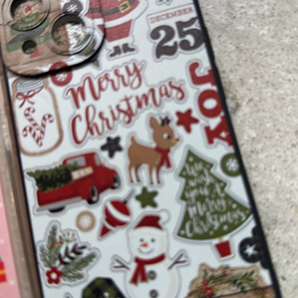 Christmas Themed Phone Case Set - Pink and Multicolor - Picture 3 of 4
